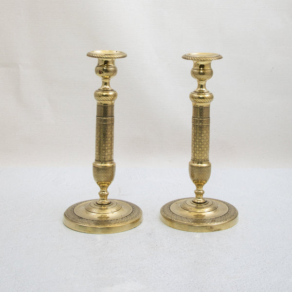 Pair of Bronze Candlesticks