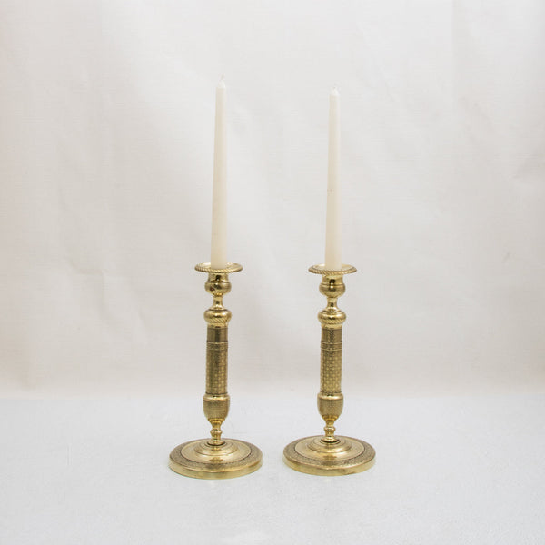 Pair of Bronze Candlesticks