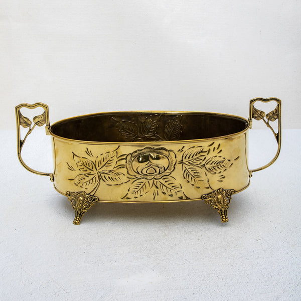 Art Deco Brass Cachepot