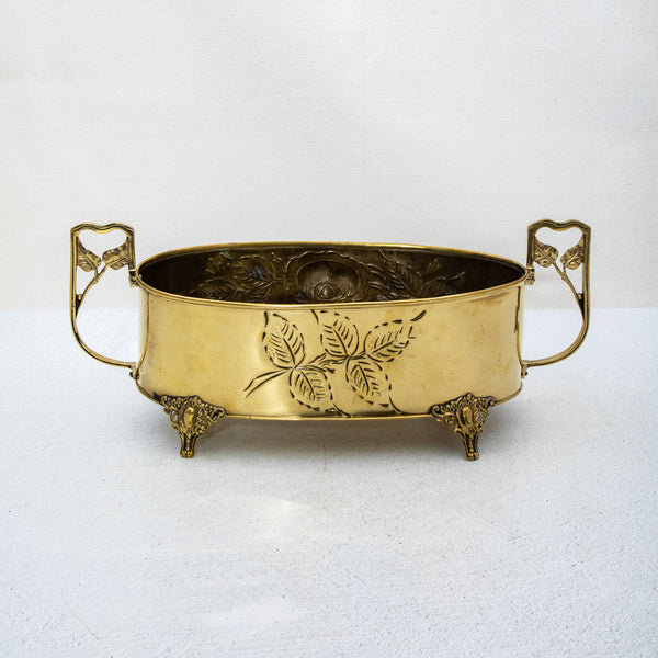 Art Deco Brass Cachepot