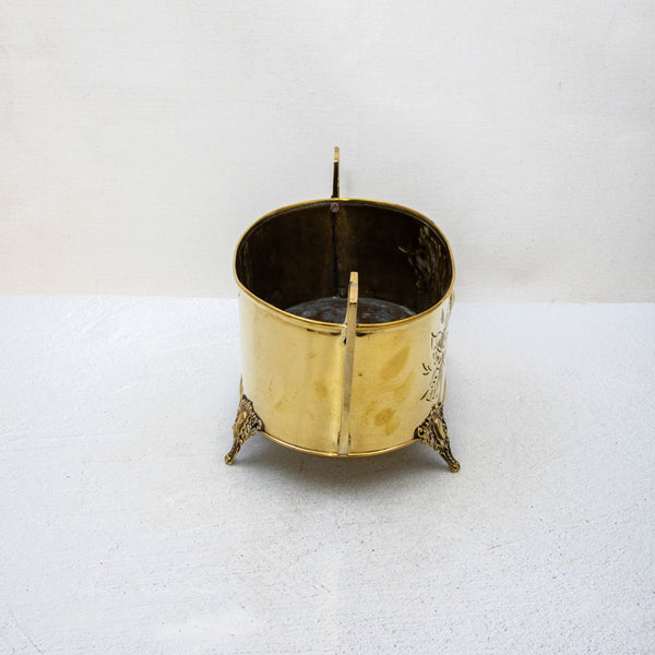 Art Deco Brass Cachepot