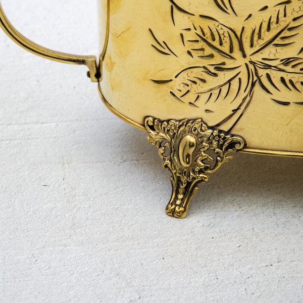 Art Deco Brass Cachepot