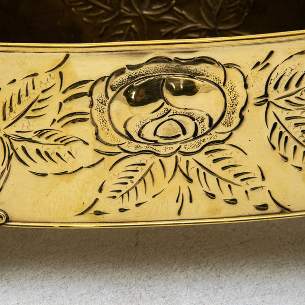 Art Deco Brass Cachepot