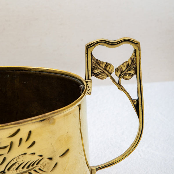 Art Deco Brass Cachepot