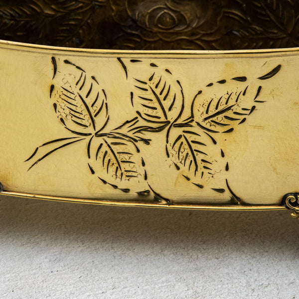 Art Deco Brass Cachepot