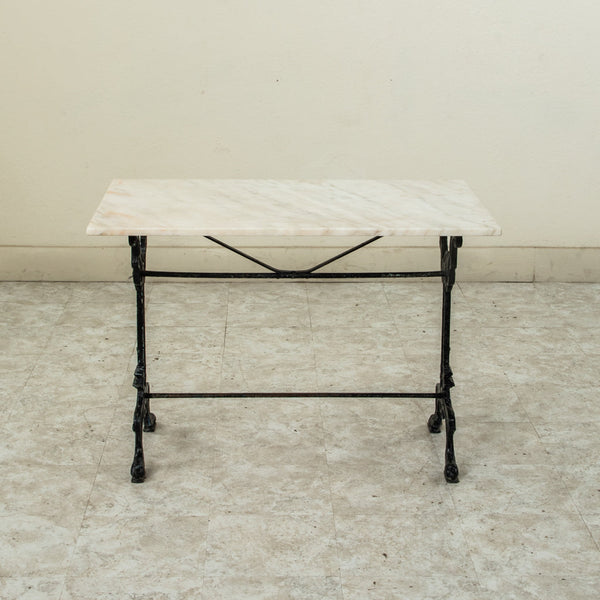 Iron and Marble Bistro Table