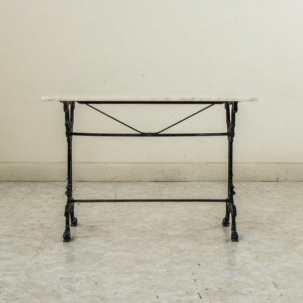 Iron and Marble Bistro Table
