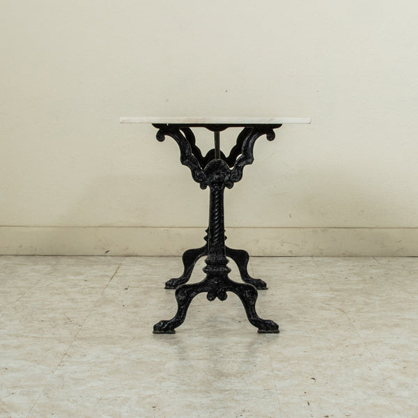 Iron and Marble Bistro Table
