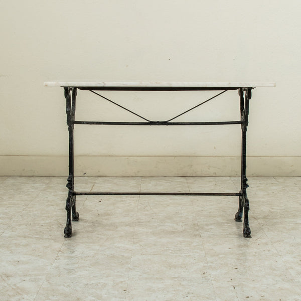 Iron and Marble Bistro Table