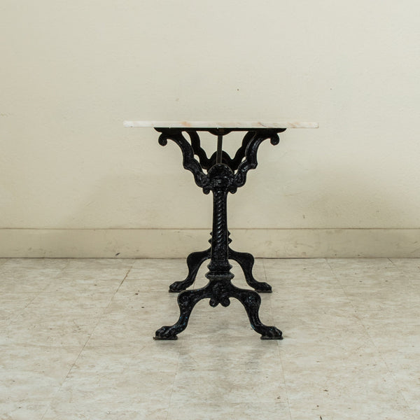 Iron and Marble Bistro Table