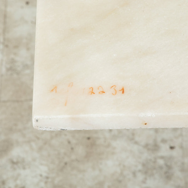 Iron and Marble Bistro Table