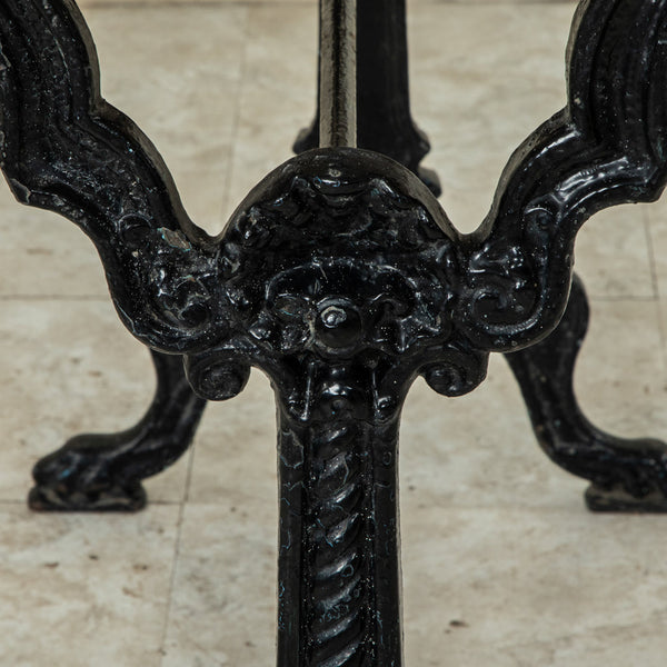 Iron and Marble Bistro Table