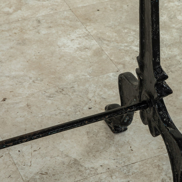 Iron and Marble Bistro Table