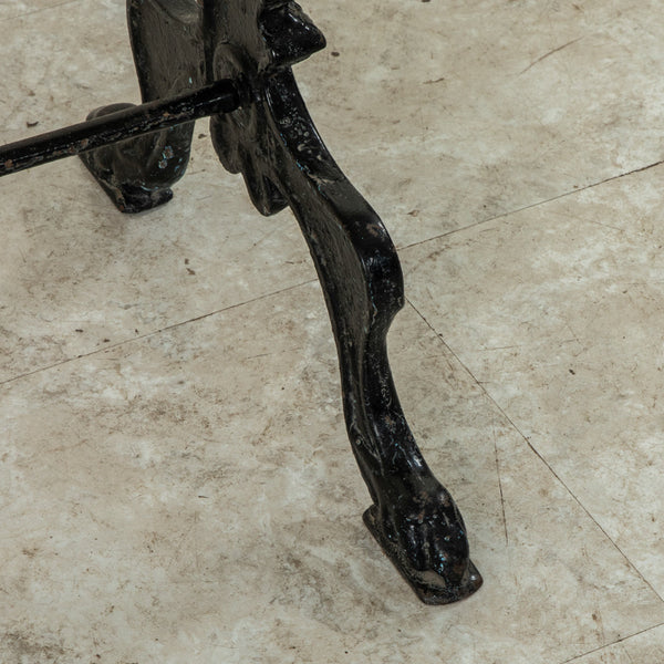 Iron and Marble Bistro Table