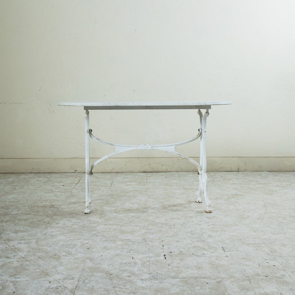 Iron and Marble Bistro Table
