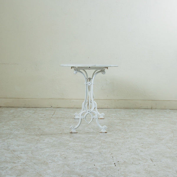 Iron and Marble Bistro Table
