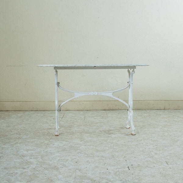 Iron and Marble Bistro Table