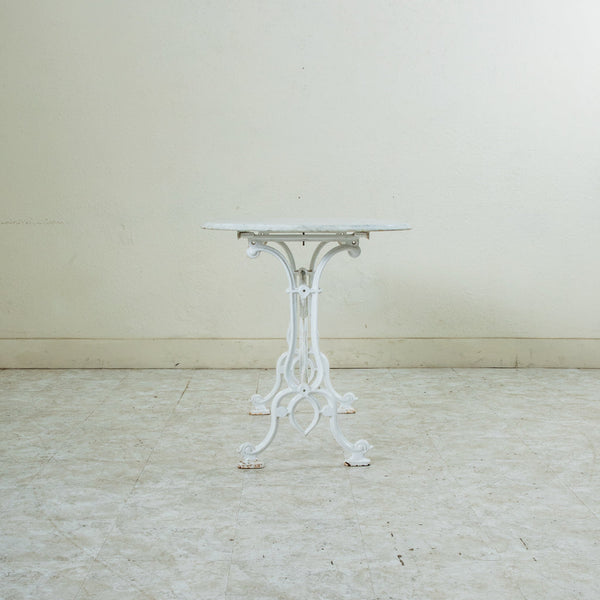 Iron and Marble Bistro Table