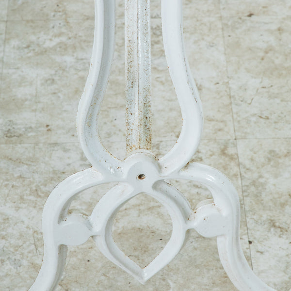 Iron and Marble Bistro Table