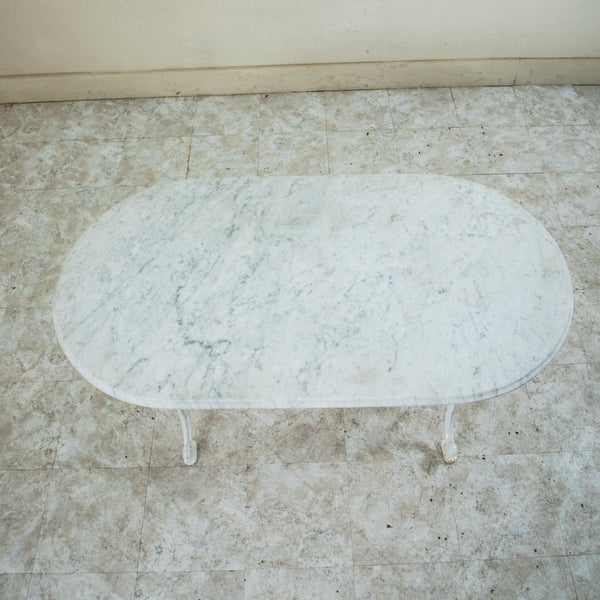 Iron and Marble Bistro Table
