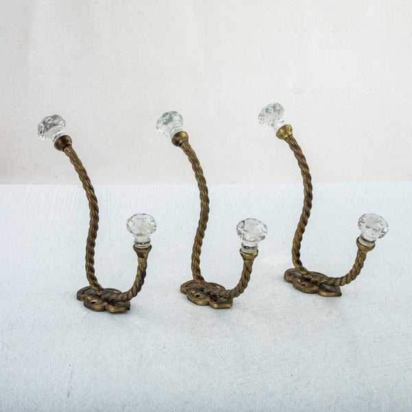 Bronze Hook with Glass Knob