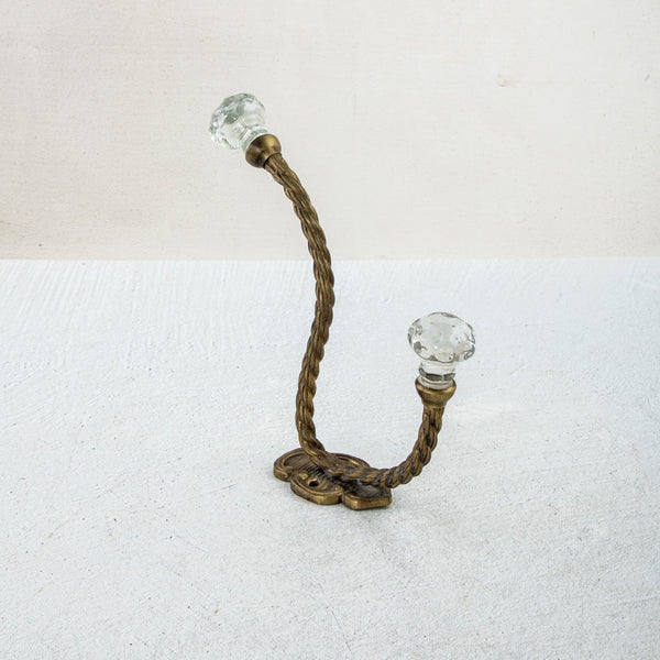 Bronze Hook with Glass Knob