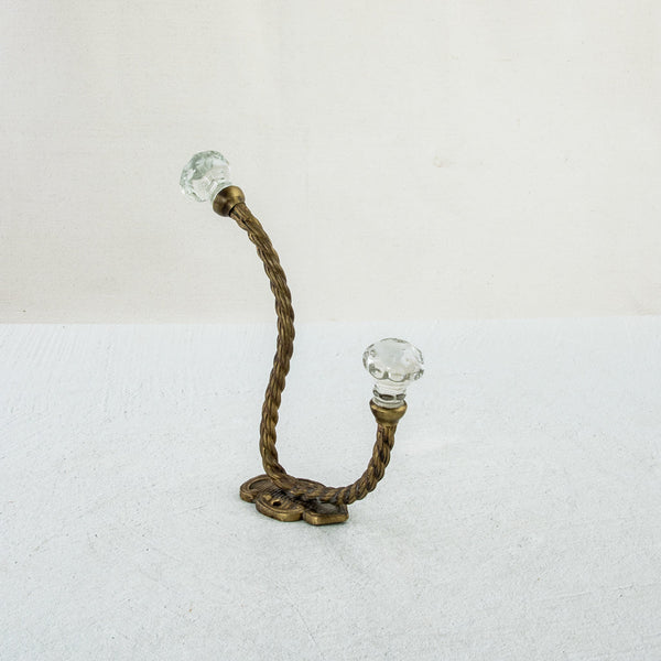 Bronze Hook with Glass Knob