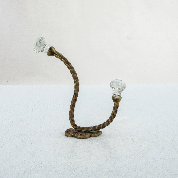 Bronze Hook with Glass Knob