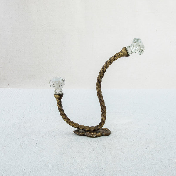 Bronze Hook with Glass Knob
