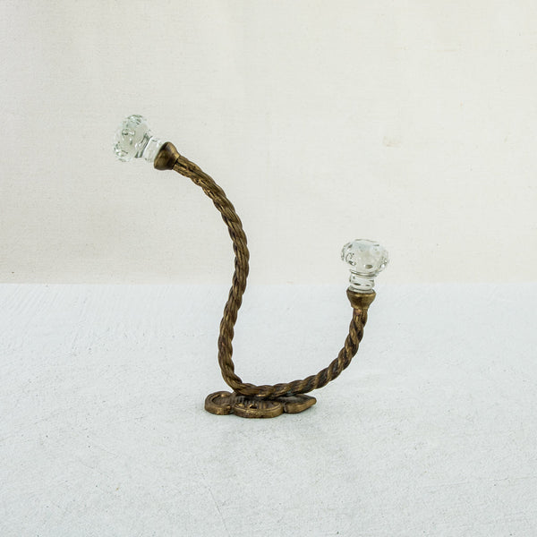 Bronze Hook with Glass Knob