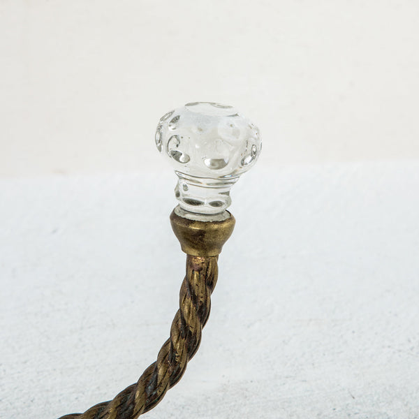 Bronze Hook with Glass Knob