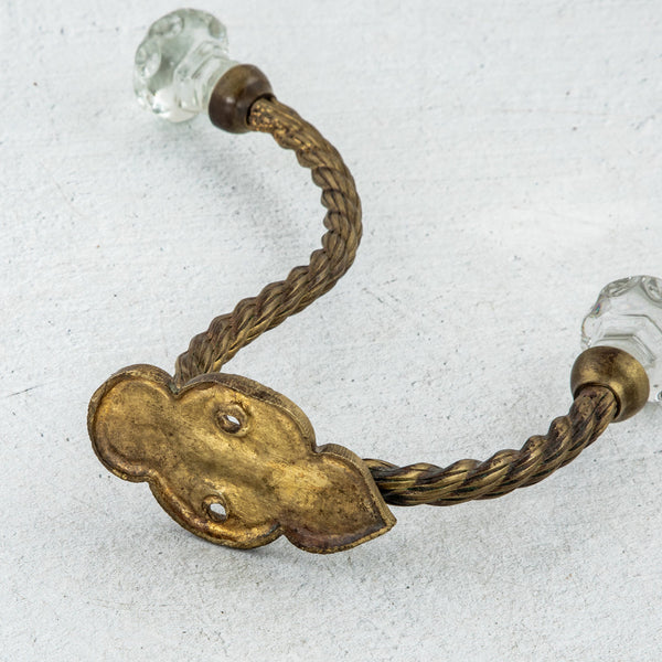 Bronze Hook with Glass Knob