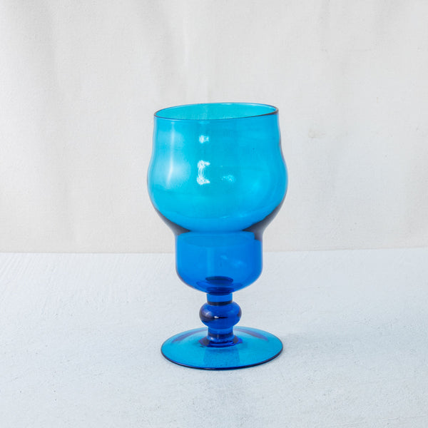 Blue Glass Goblet