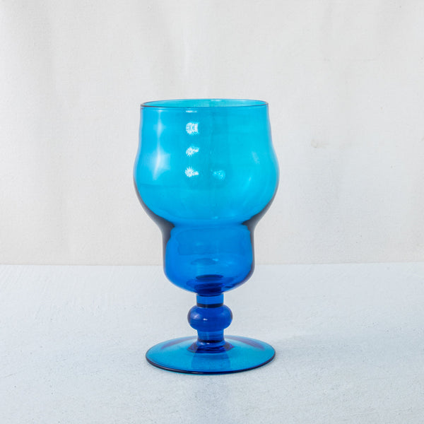 Blue Glass Goblet