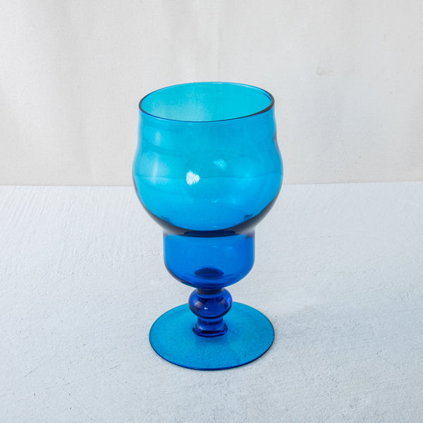 Blue Glass Goblet