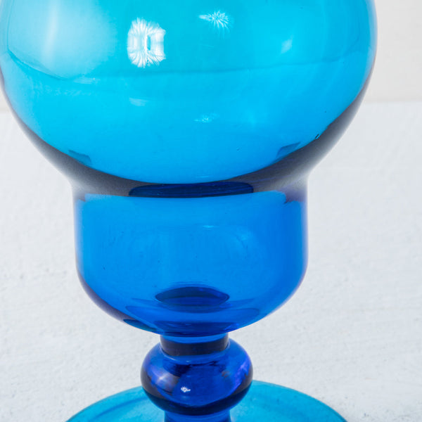 Blue Glass Goblet