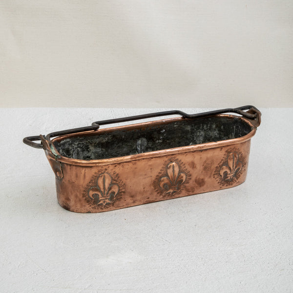 Copper Repousse Fish Pot