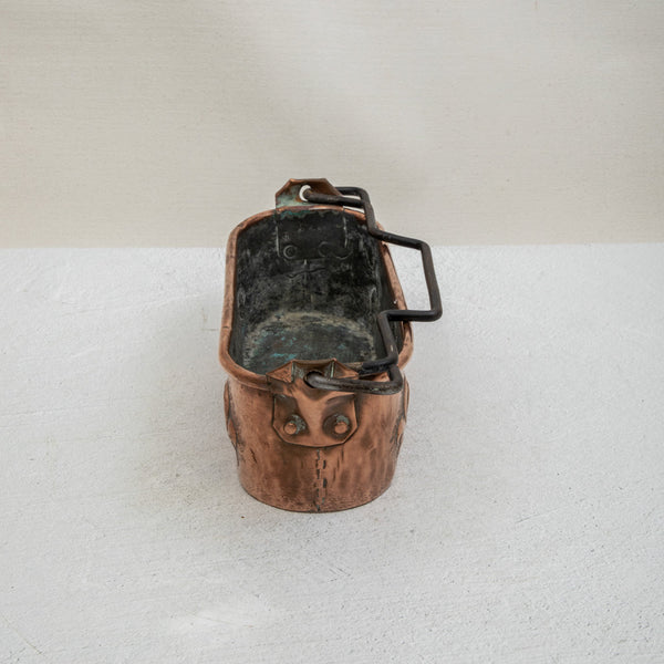 Copper Repousse Fish Pot