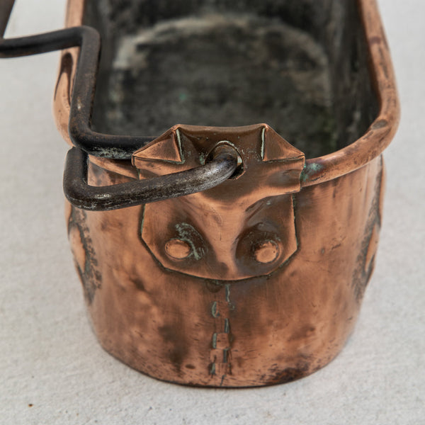 Copper Repousse Fish Pot