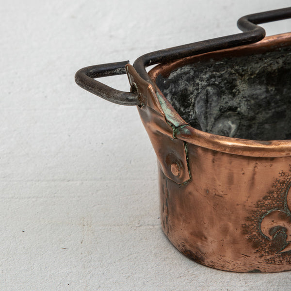 Copper Repousse Fish Pot