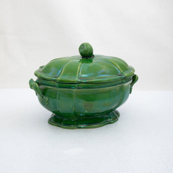 Green Faience Soup Tureen