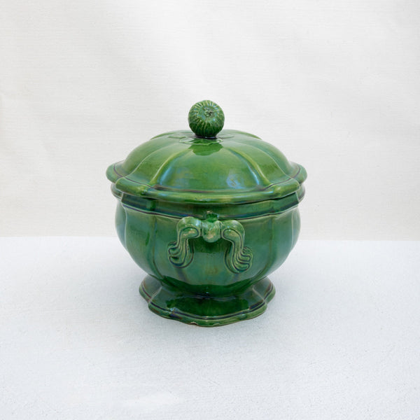 Green Faience Soup Tureen