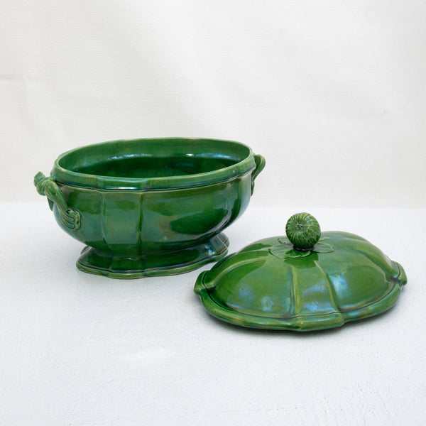 Green Faience Soup Tureen
