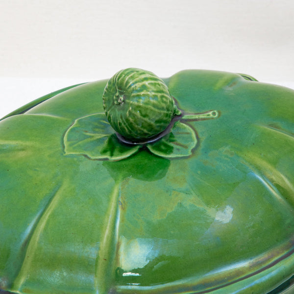 Green Faience Soup Tureen