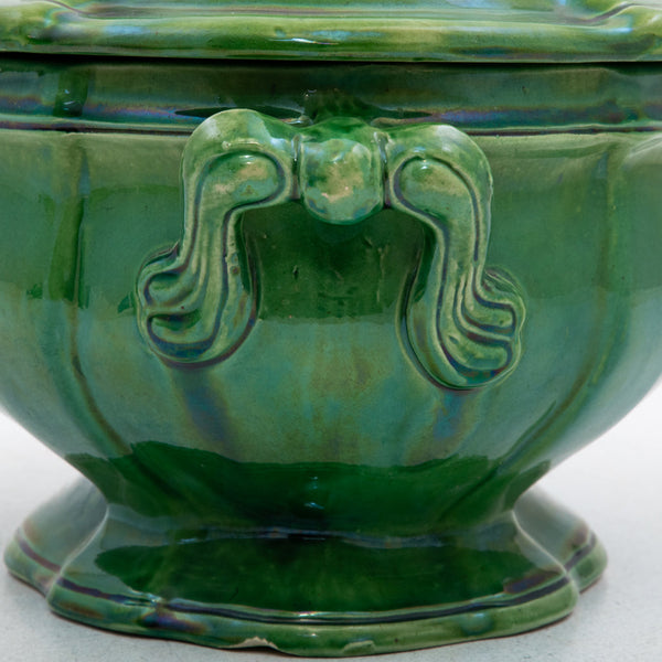Green Faience Soup Tureen
