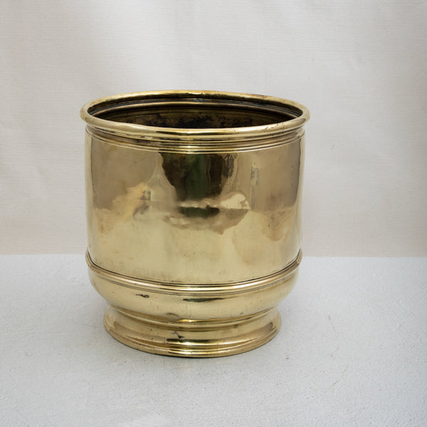 Brass Repousse Cachepot