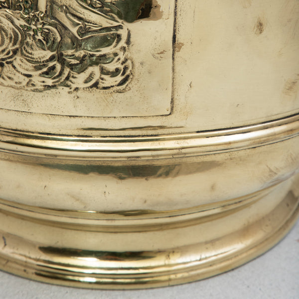 Brass Repousse Cachepot