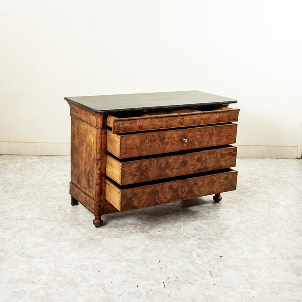 Louis Philippe Burl Elm Chest