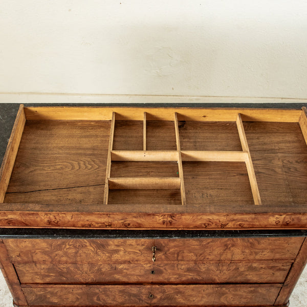 Louis Philippe Burl Elm Chest