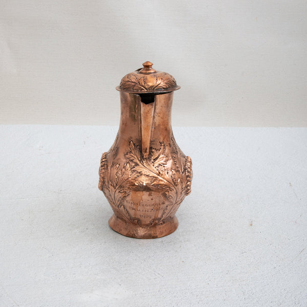 Copper Repousse Pitcher